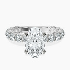 9ct White Gold Arabella Side Round Lab Diamond Ring front image