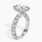 9ct White Gold Arabella Side Round Lab Diamond Ring standing product image one