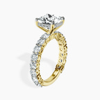 14ct Yellow Gold Arabella Side Round Lab Diamond Ring standing product image one