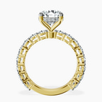 18kt Yellow Gold Arabella Side Round Lab Diamond Ring side right image one