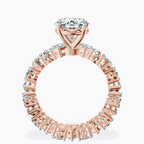 10kt Rose Gold Cordelia Side Pear Lab Diamond Ring side right image one