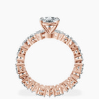 1.35 ct. pear Cordelia Side Pear Lab Diamond Ring in 14kt rose gold side right image one