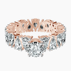 10kt Rose Gold Cordelia Side Pear Lab Diamond Ring front image