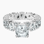 9ct White Gold Cordelia Side Pear Lab Diamond Ring front image