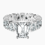 9ct White Gold Cordelia Side Pear Lab Diamond Ring front image
