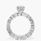 2.99 ct. oval Cordelia Side Pear Lab Diamond Ring in platinum side right image one
