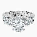 9ct White Gold Cordelia Side Pear Lab Diamond Ring front image