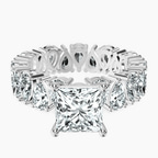 9ct White Gold Cordelia Side Pear Lab Diamond Ring front image