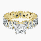 18kt Yellow Gold Cordelia Side Pear Lab Diamond Ring front image