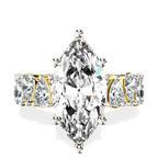 10kt Yellow Gold Cordelia Side Pear Lab Diamond Ring front image