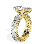 10kt Yellow Gold Cordelia Side Pear Lab Diamond Ring standing product image one