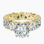 18ct Yellow Gold Cordelia Side Pear Lab Diamond Ring front image