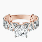 14ct Rose Gold Esme Side Pear Lab Diamond Ring front image