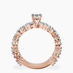 18kt Rose Gold Esme Side Pear Lab Diamond Ring side right image one
