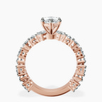 14ct Rose Gold Esme Side Pear Lab Diamond Ring side right image one