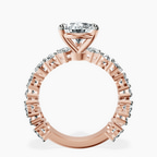 2.59 ct. pear Esme Side Pear Lab Diamond Ring in 18kt rose gold side right image one