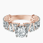18kt Rose Gold Esme Side Pear Lab Diamond Ring front image