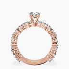 10kt Rose Gold Esme Side Pear Lab Diamond Ring side right image one