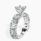 9ct White Gold Esme Side Pear Lab Diamond Ring standing product image one