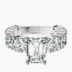 9ct White Gold Esme Side Pear Lab Diamond Ring front image