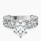 9ct White Gold Esme Side Pear Lab Diamond Ring front image