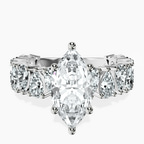 9ct White Gold Esme Side Pear Lab Diamond Ring front image