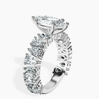 9ct White Gold Esme Side Pear Lab Diamond Ring standing product image one
