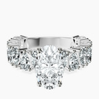 9ct White Gold Esme Side Pear Lab Diamond Ring front image