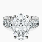 Platinum Esme Side Pear Lab Diamond Ring front image
