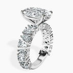 Platinum Esme Side Pear Lab Diamond Ring standing product image one