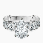 9ct White Gold Esme Side Pear Lab Diamond Ring front image