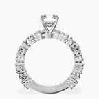 1.48 ct. radiant Esme Side Pear Lab Diamond Ring in platinum side right image one