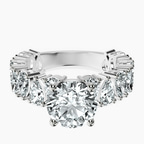 14ct White Gold Esme Side Pear Lab Diamond Ring front image