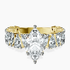 10kt Yellow Gold Esme Side Pear Lab Diamond Ring front image