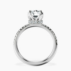 2.82 ct. round Galen Secret Halo Ring in platinum side right image one