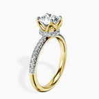 14kt Yellow Gold Galen Secret Halo Lab Diamond Ring standing product image one