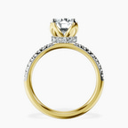 14kt Yellow Gold Galen Secret Halo Lab Diamond Ring side right image one