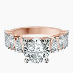 14kt Rose Gold Adeline Side Pear Lab Diamond Ring front image