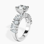 14ct White Gold Adeline Side Pear Lab Diamond Ring standing product image one