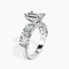 Platinum Adeline Side Pear Lab Diamond Ring standing product image one