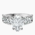 Platinum Adeline Side Pear Lab Diamond Ring front image