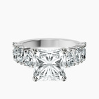 14ct White Gold Adeline Side Pear Lab Diamond Ring front image