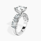 14ct White Gold Adeline Side Pear Lab Diamond Ring standing product image one
