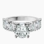 Platinum Adeline Side Pear Lab Diamond Ring front image