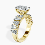 2.06 ct. oval Adeline Side Pear Lab Diamond Ring in 18kt yellow gold standing product image one