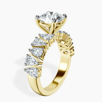 1.41 ct. round Adeline Side Pear Lab Diamond Ring in 10kt yellow gold standing product image one