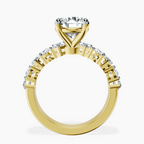 1.41 ct. round Adeline Side Pear Lab Diamond Ring in 10kt yellow gold side right image one