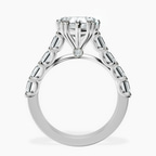 2.23 ct. heart Florence Side Emerald Lab Diamond Ring in 10kt white gold side right image one