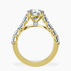 14kt Yellow Gold Florence Side Emerald Lab Diamond Ring side right image one