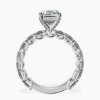 Platinum Giselle Side Emerald Lab Diamond Ring side right image one